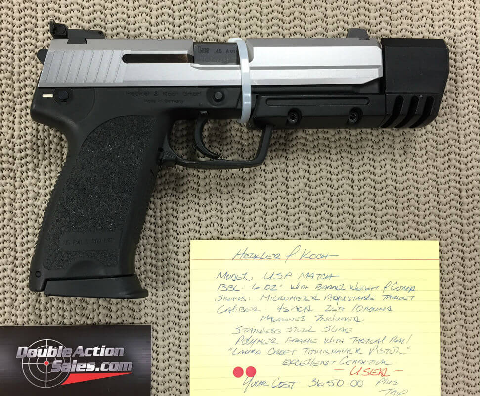 Used Heckler & Koch USP Match – Price: $3650 – Used Gun Condition: EXCE...